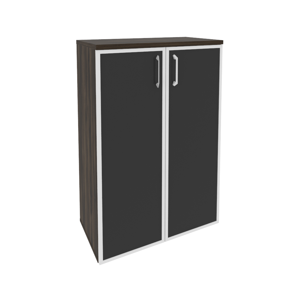 Оникс Шкаф средний широкий O.ST-2.4 R black Дуб Мали/Стекло Black 800*420*1207