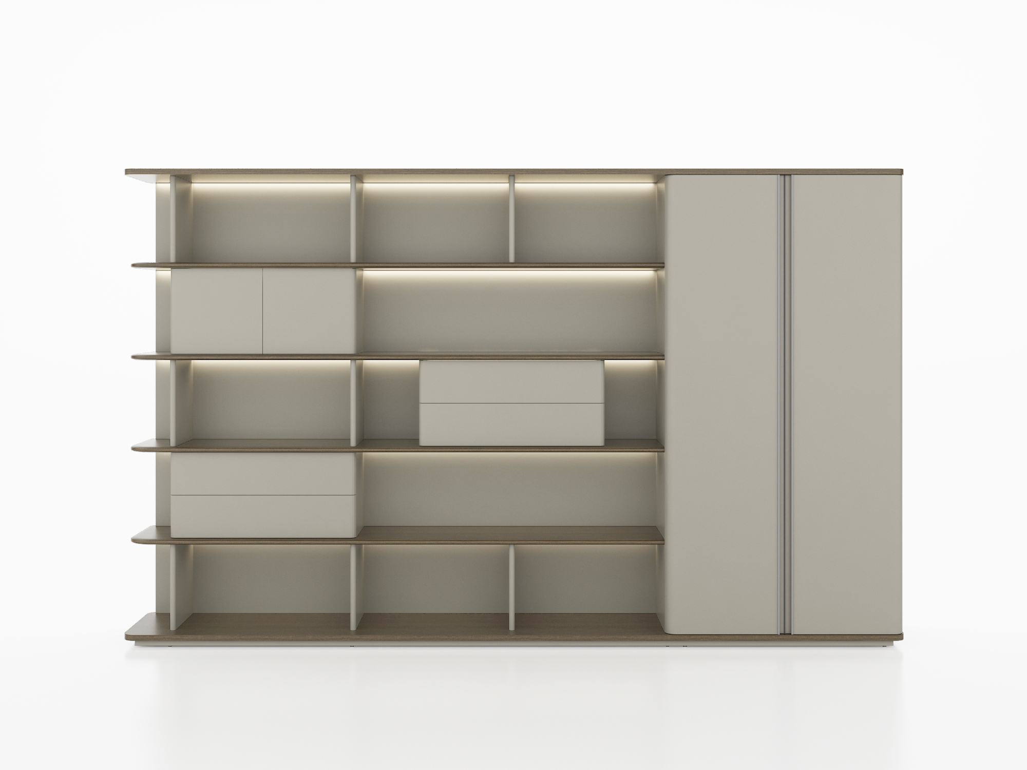 Kano Шкаф MQR90.33 Тис Винтаж/Пепельный 3320*450*2035