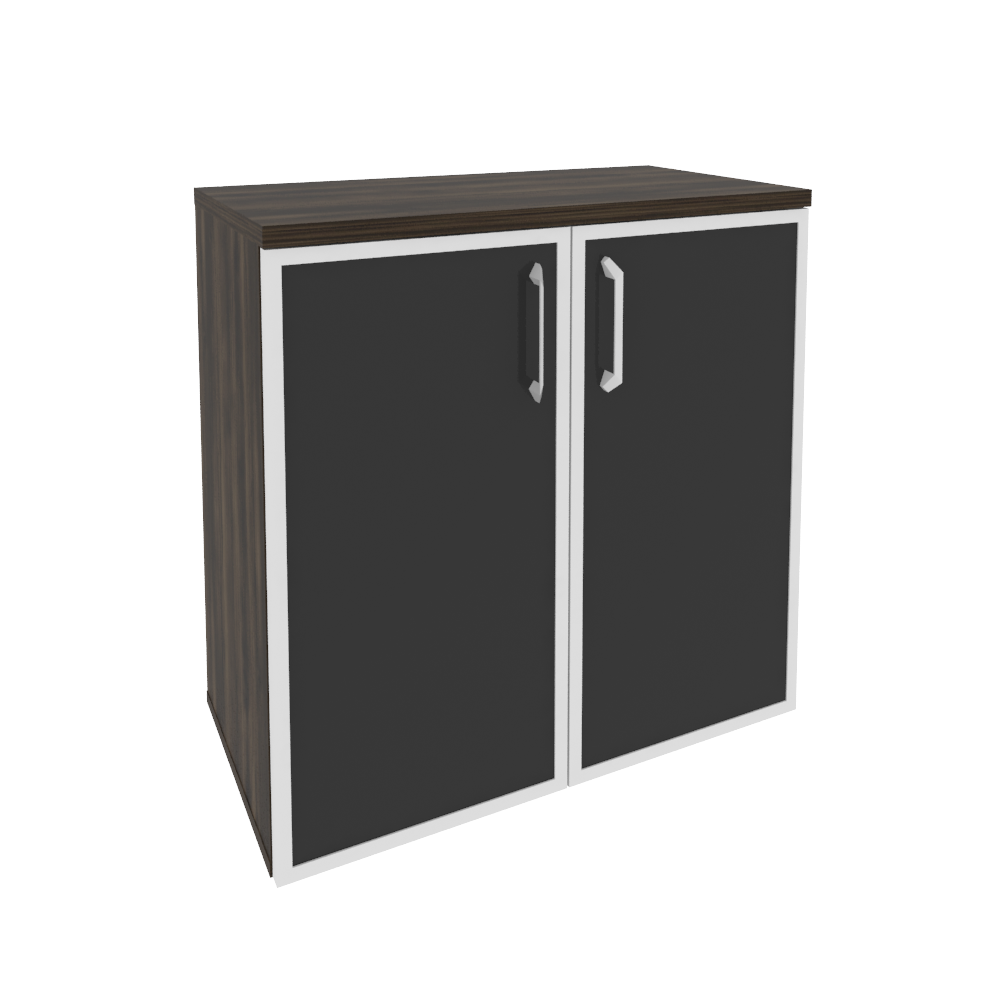 Оникс Шкаф низкий широкий O.ST-3.2 R black Дуб Мали/Стекло Black 800*420*823