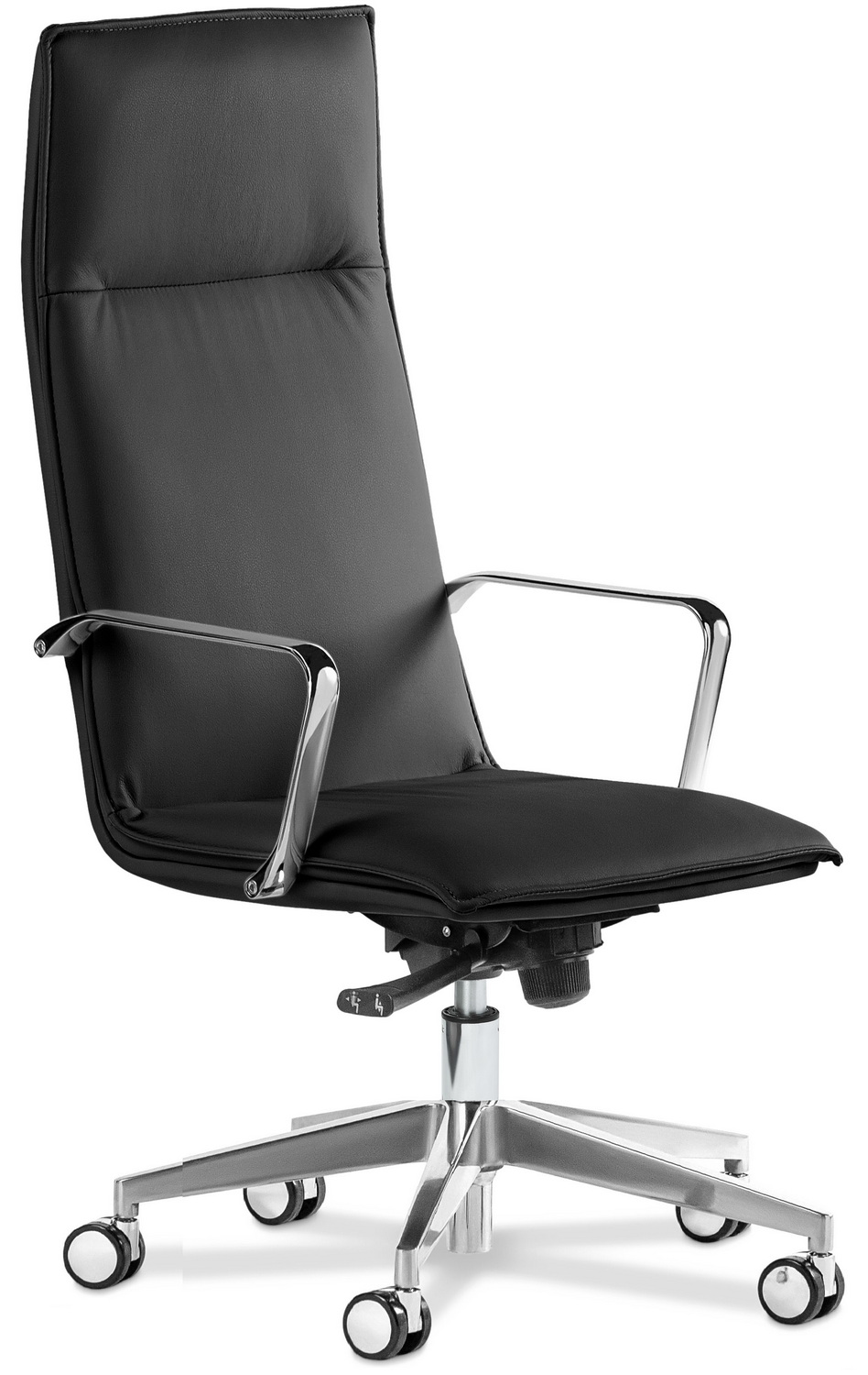 Кресло для руководителя Epsilon S-line Chrome (Sl) A черная кожа