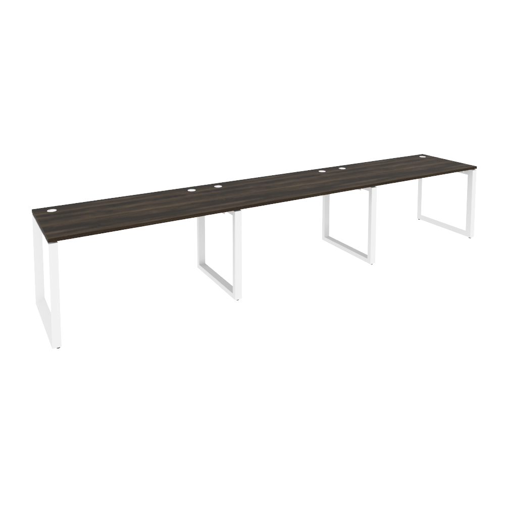 Оникс Рабочая станция на О-образном м/к O.MO-RS-3.3.7 Дуб Мали/Металл Белый 4140*720*750