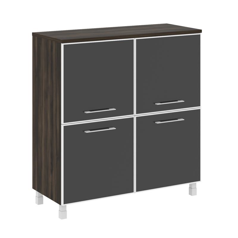 Ялта Шкаф квадратный LT.SD-1.2 R black Дуб Мали/Стекло Black 1098*452*1168
