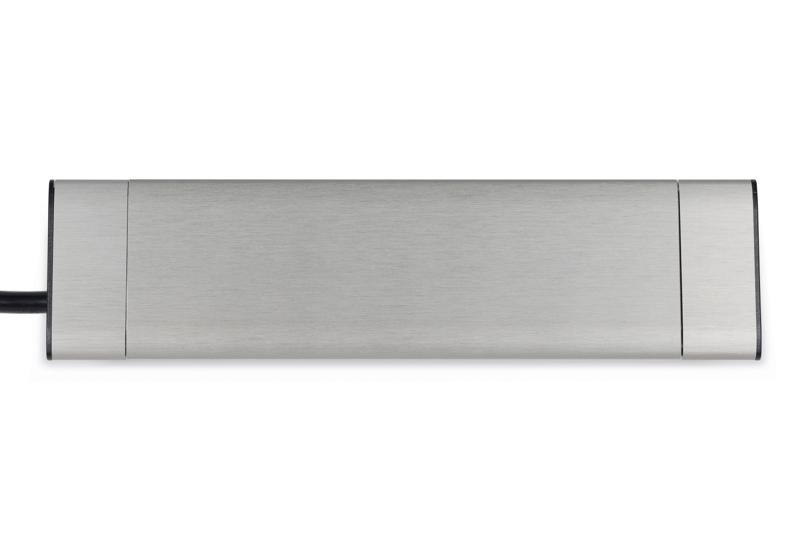 Электрификация Блок розеток с откидной крышкой (3 розетки, USB-A, USB-C) G4103Q-2AC.N Серебро/Черный