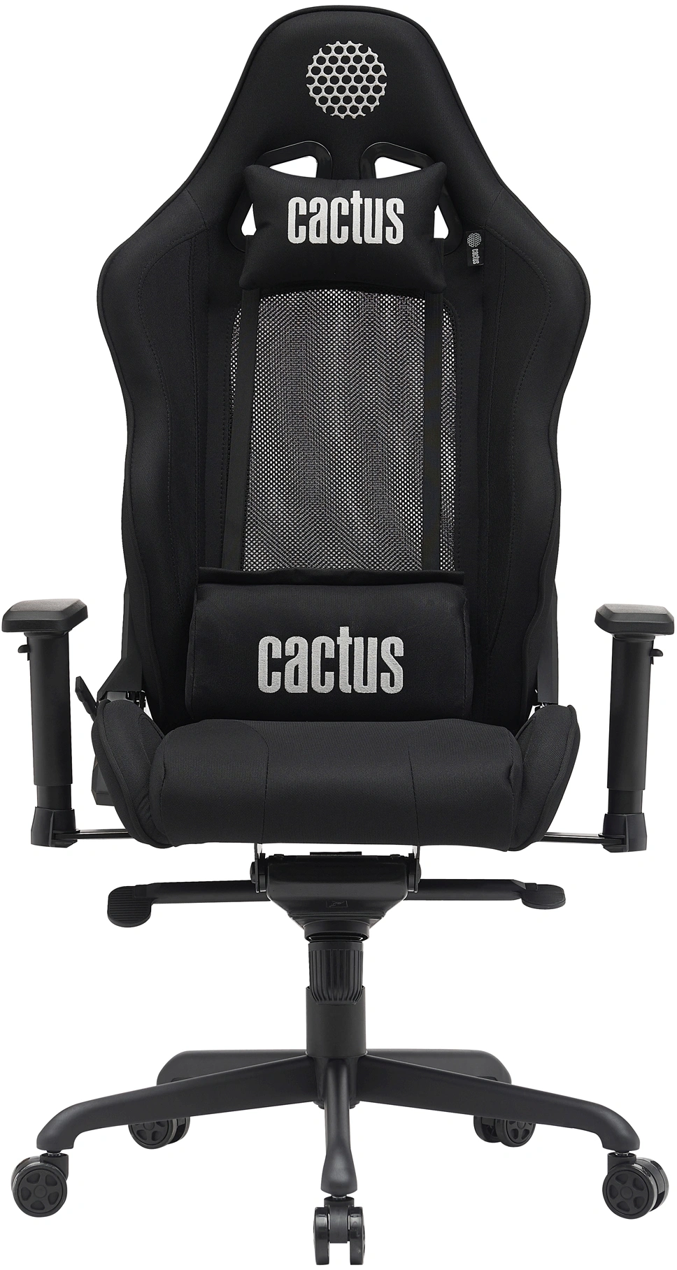 Кресло Cactus CS-CHR-MC04 черный крестов. сталь пластик черный