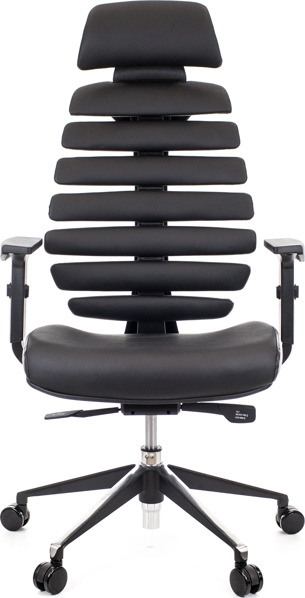 Кресло Everprof Ergo Black (Эрго Блэк) Кожа Черный