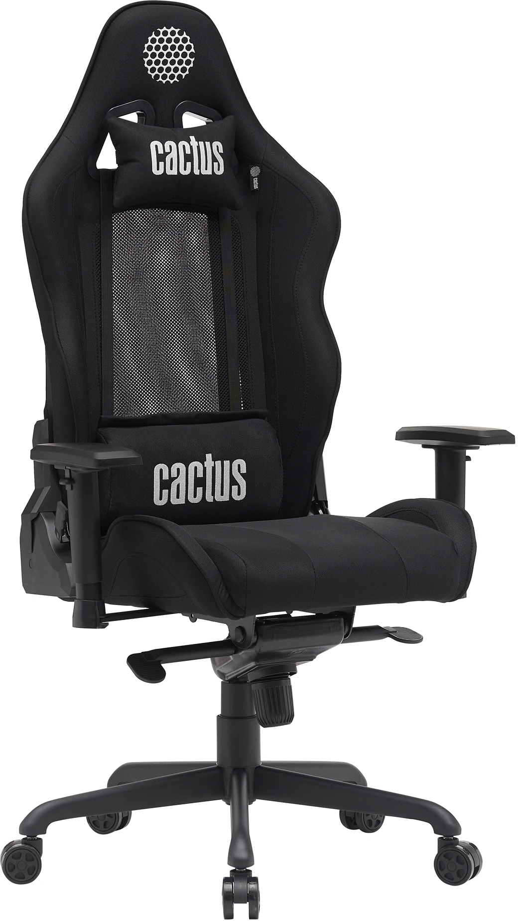 Кресло Cactus CS-CHR-MC04 черный крестов. сталь пластик черный