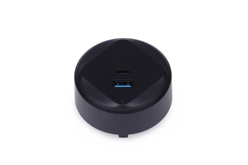 Электрификация Адаптер трековой розетки USB/Type-C T21R-B.N Черный d65