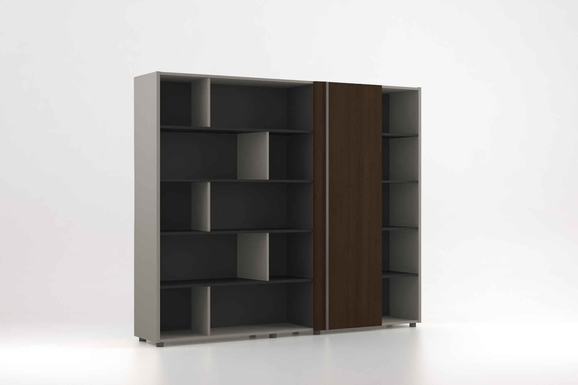 Kano Шкаф MGD91.22 Тис Темный/Серая Дымка 2200*400*1850