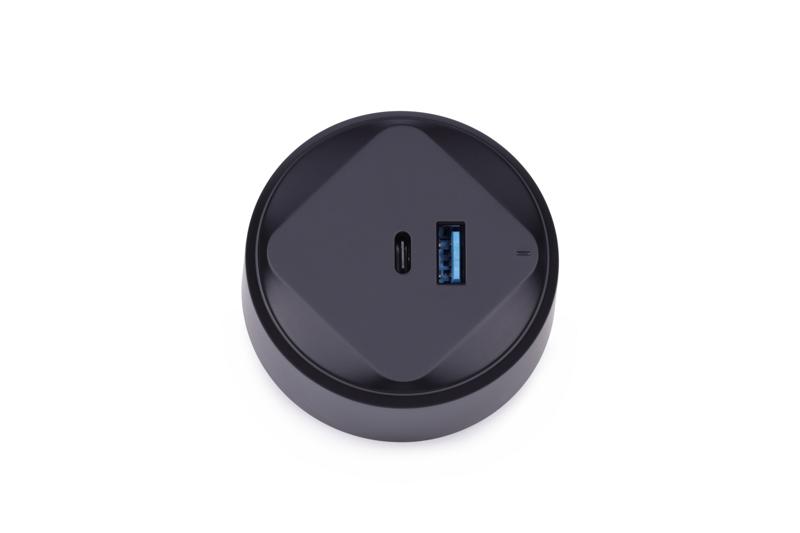 Электрификация Адаптер трековой розетки USB/Type-C T21R-B.N Черный d65
