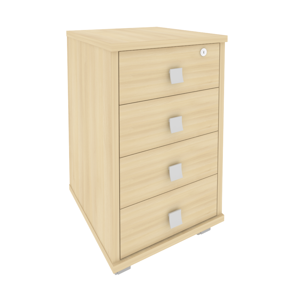 Стайл Тумба подкатная 4 ящ. с фолдингом Л.ТМ-4F Акация Лорка 420*450*714