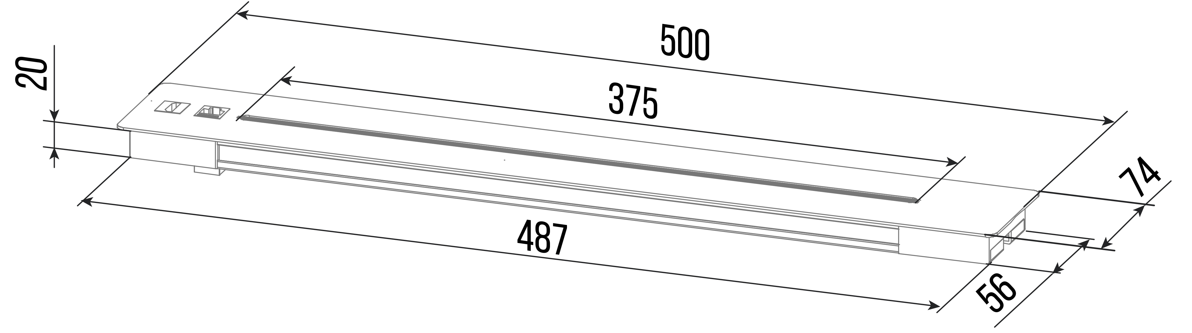 Электрификация Трек SPT-1AB-50-K.N Черный 500*74*1